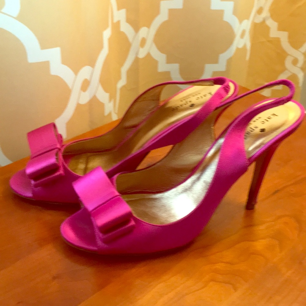 Kate Spade Celeste Fuschia/Satin Heels